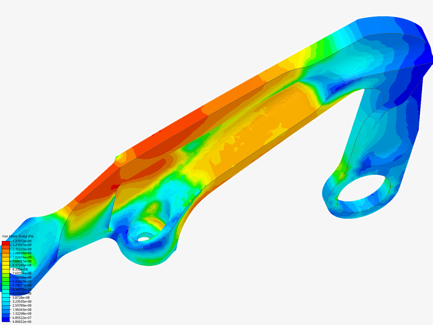 Plate 2: Nonlinear Analysis of Aircraft Engine Bearing Bracket - Copy image