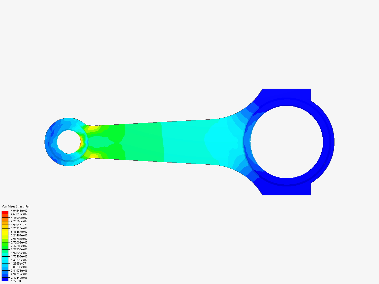 Connecting rod stress analysis image