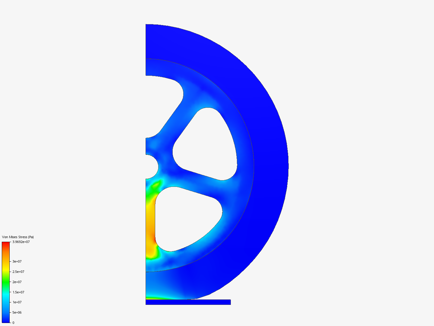 Tutorial: Nonlinear Analysis of a Wheel image