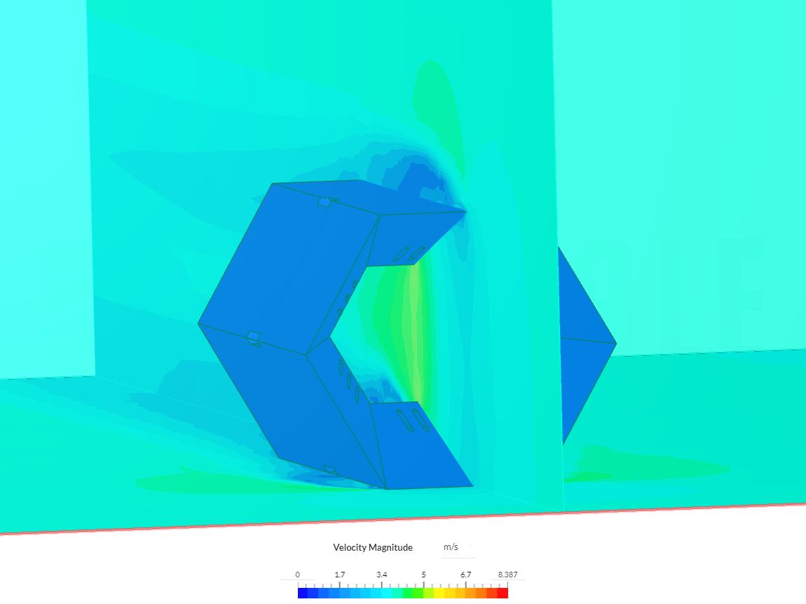 Open channel contrictor CFD image