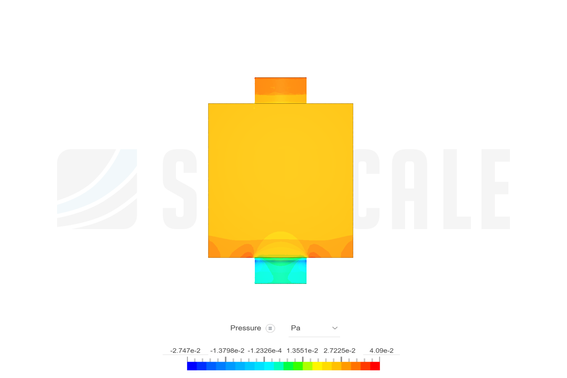 Cube without Gyroid Flow rate image