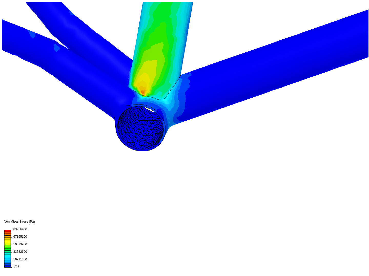 BICYCLE  FRAME STRESS ANALYSIS. image