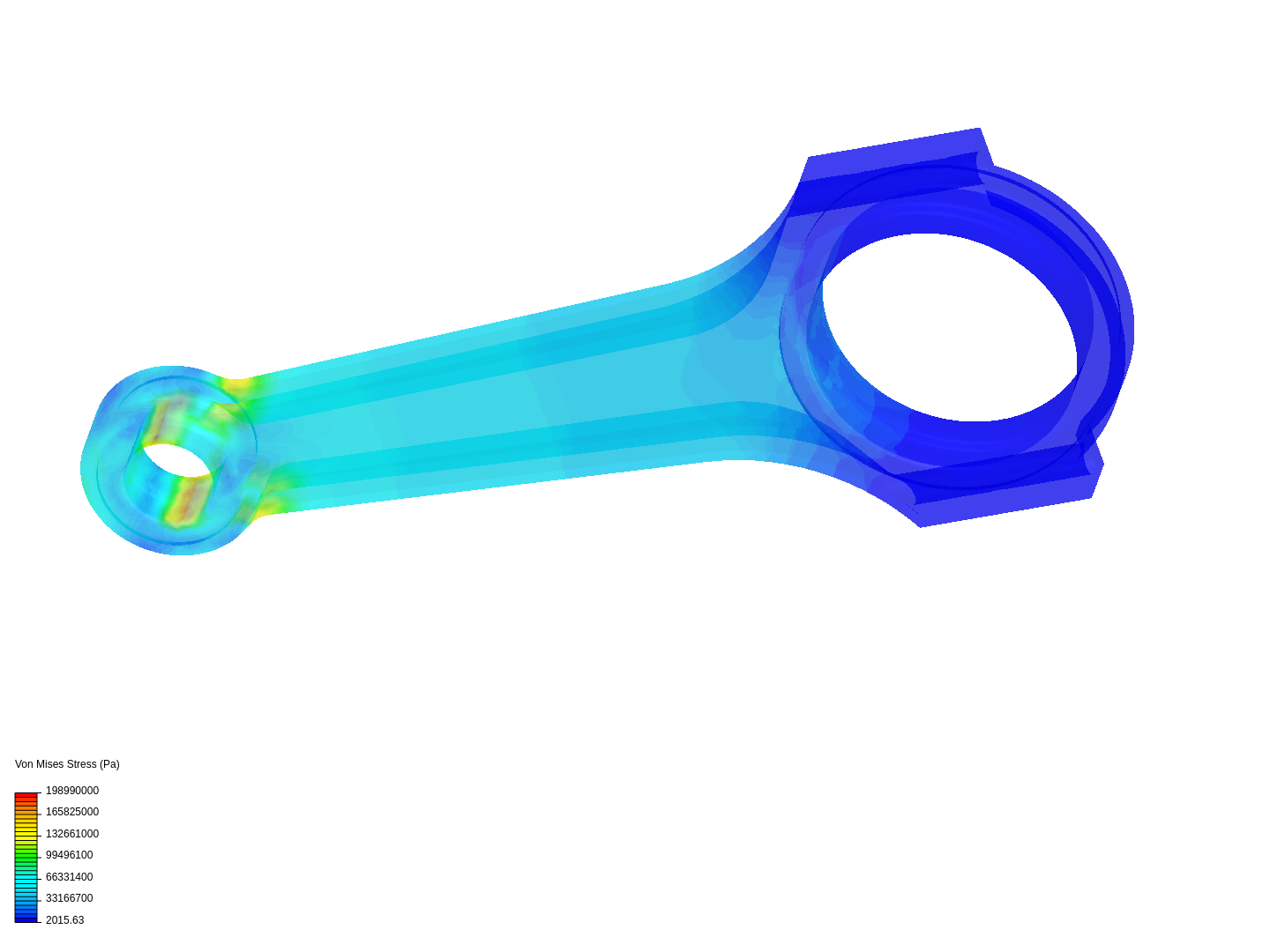 Connecting rod stress analysis image