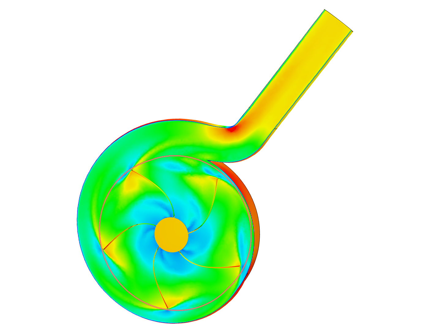 Simulation durch eine Zentrifugalpumpe image