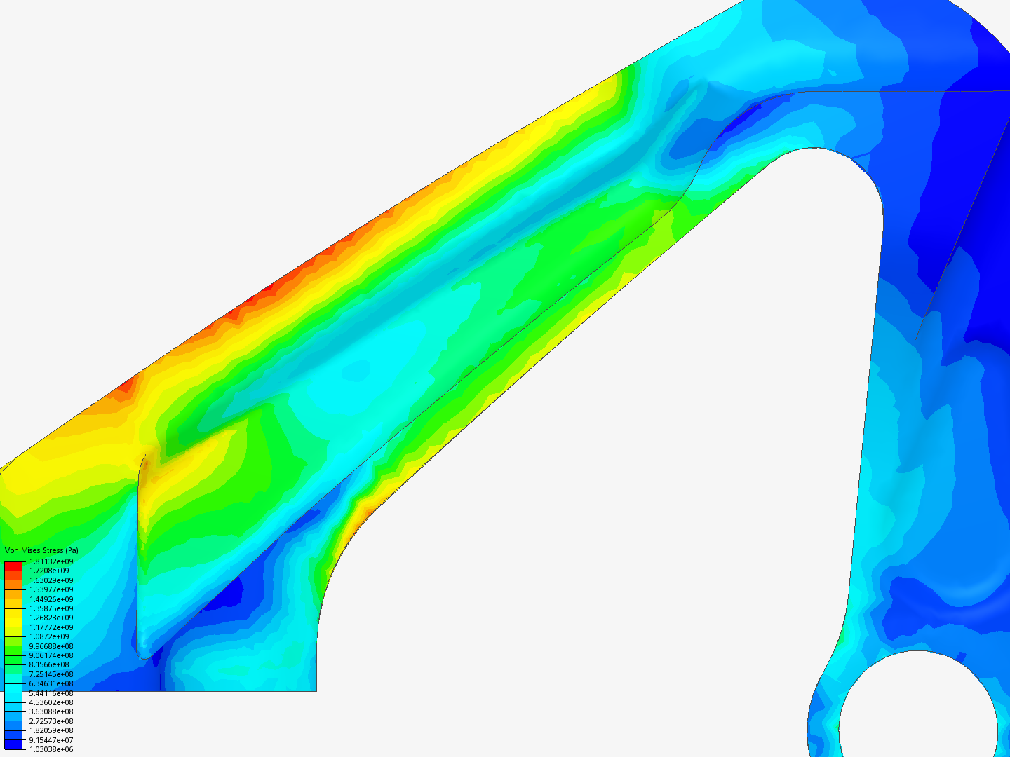 Plate 2: Nonlinear Analysis of Aircraft Engine Bearing Bracket - Copy image