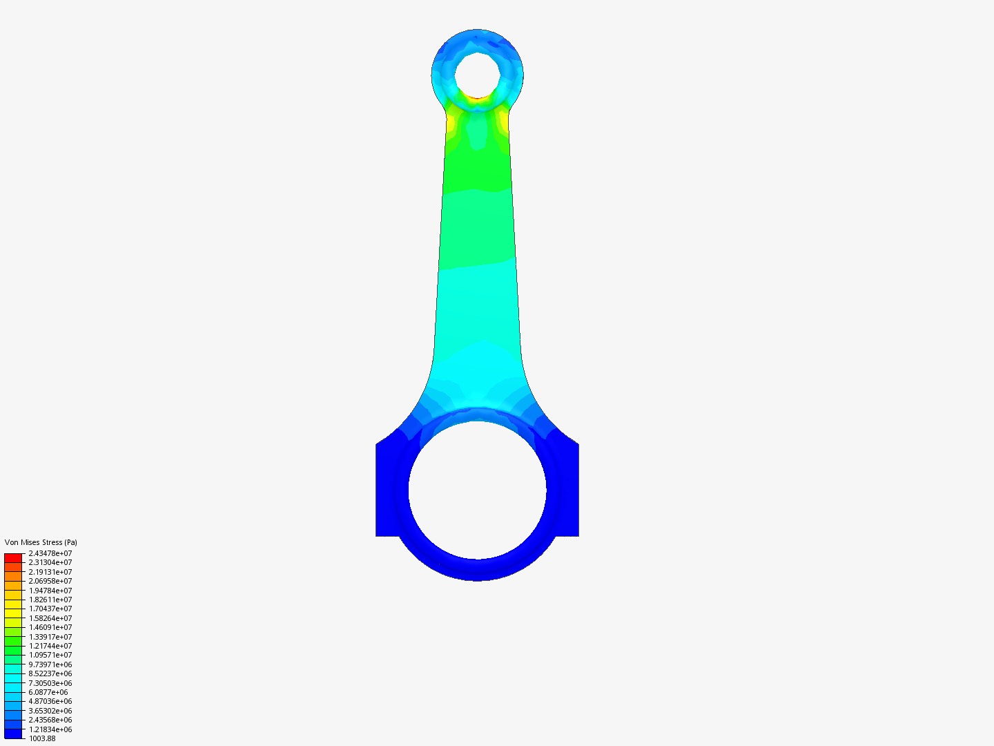 Connecting rod stress analysis image