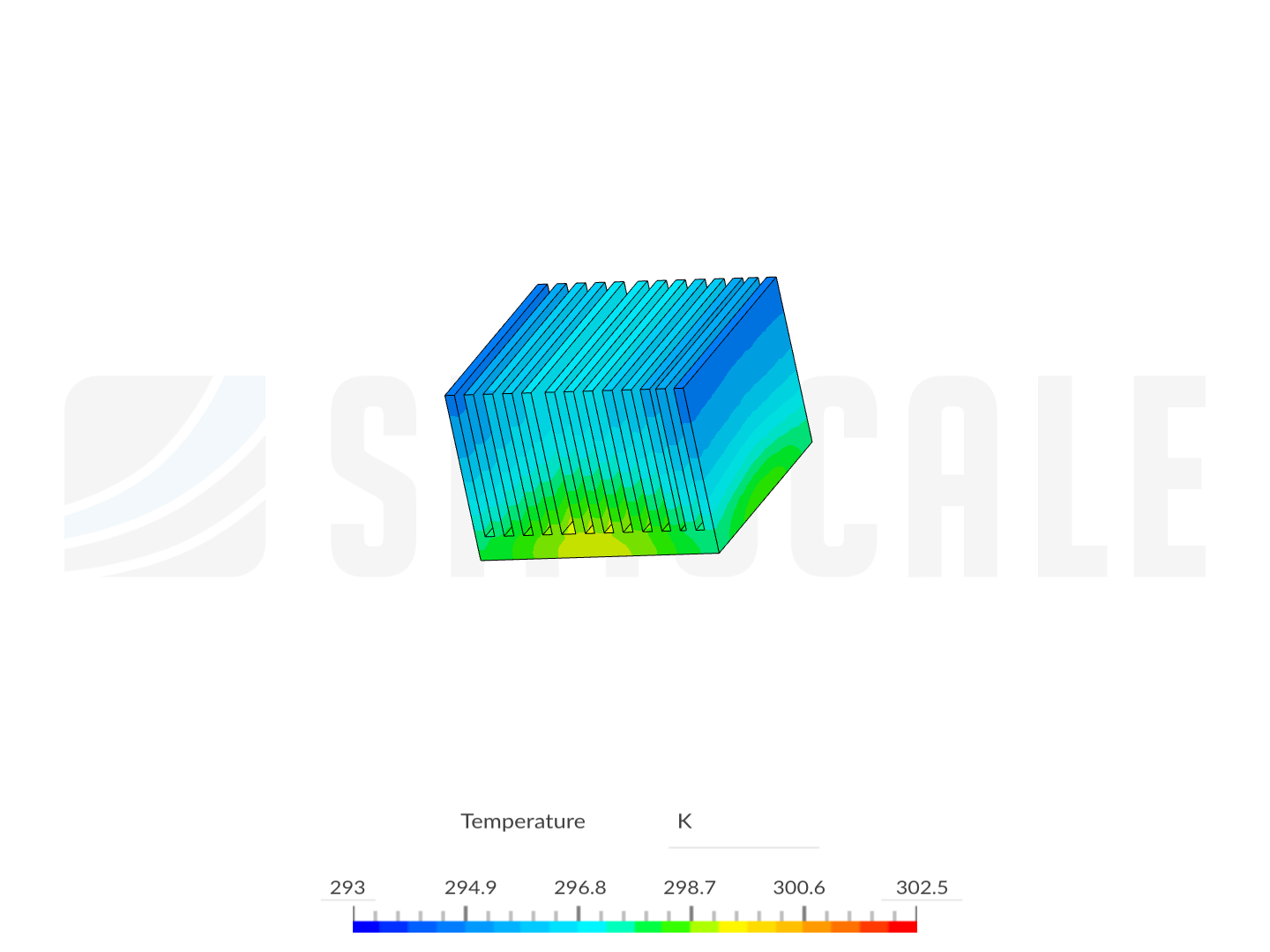 Heat sink simulation image