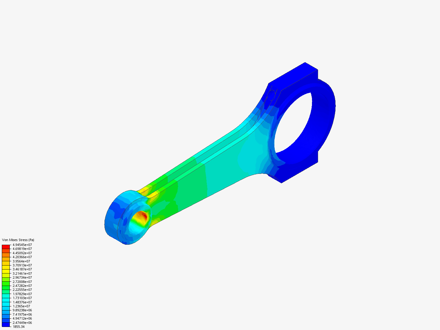 Connecting rod stress analysis image