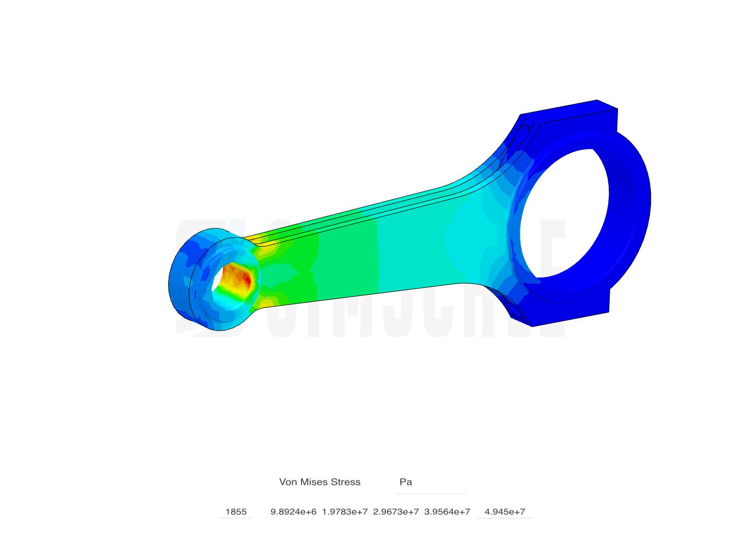 Connecting rod stress analysis image