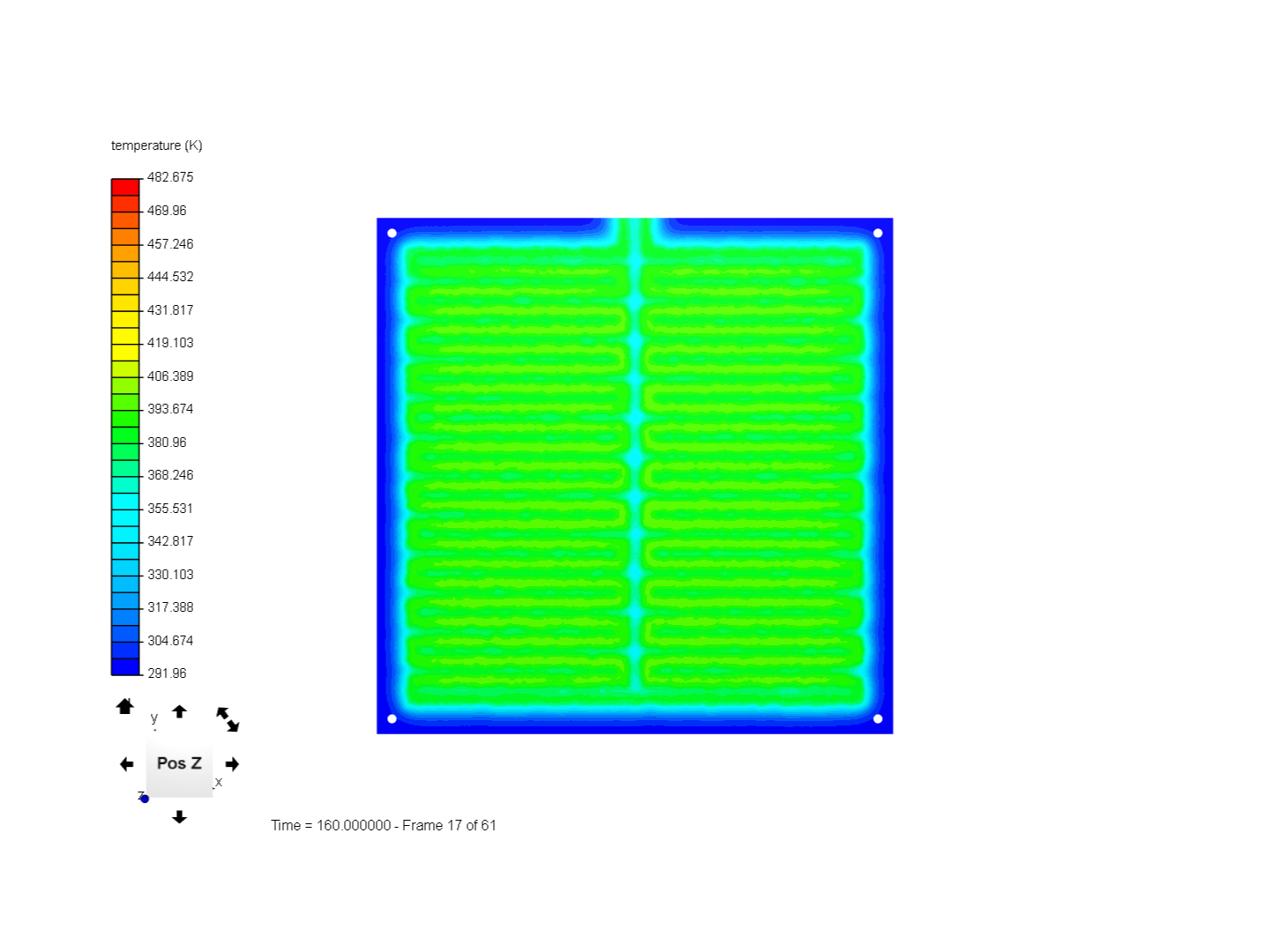 Heated bed heat flow image