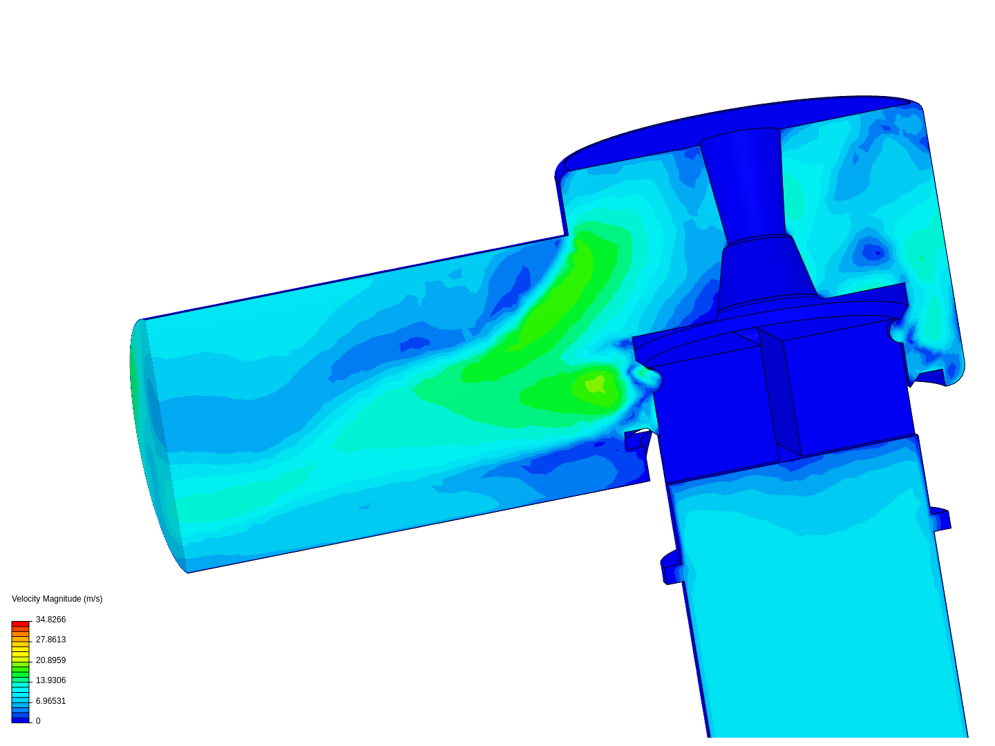 Tutorial: Fluid Flow Through a Valve image