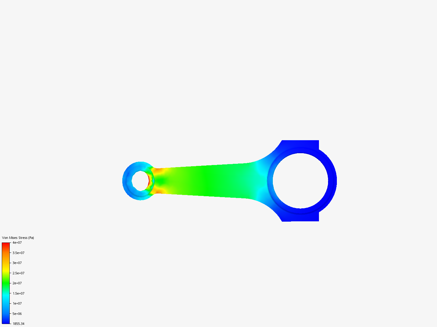 Connecting rod stress analysis image