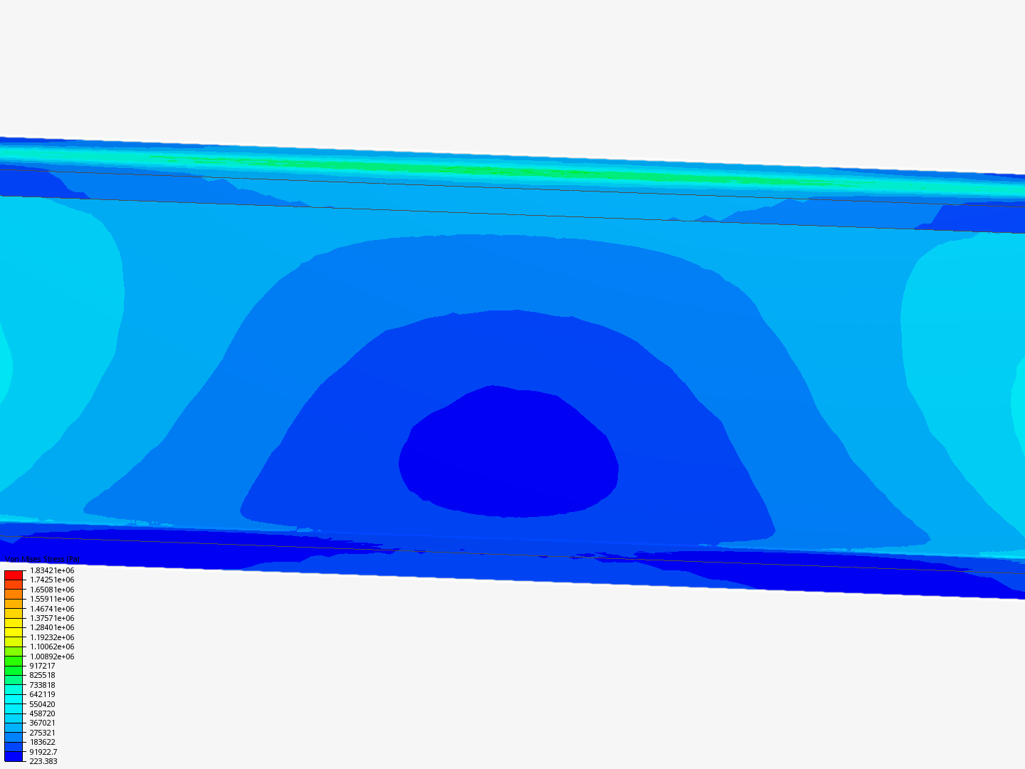 I beam simple support static analysis image