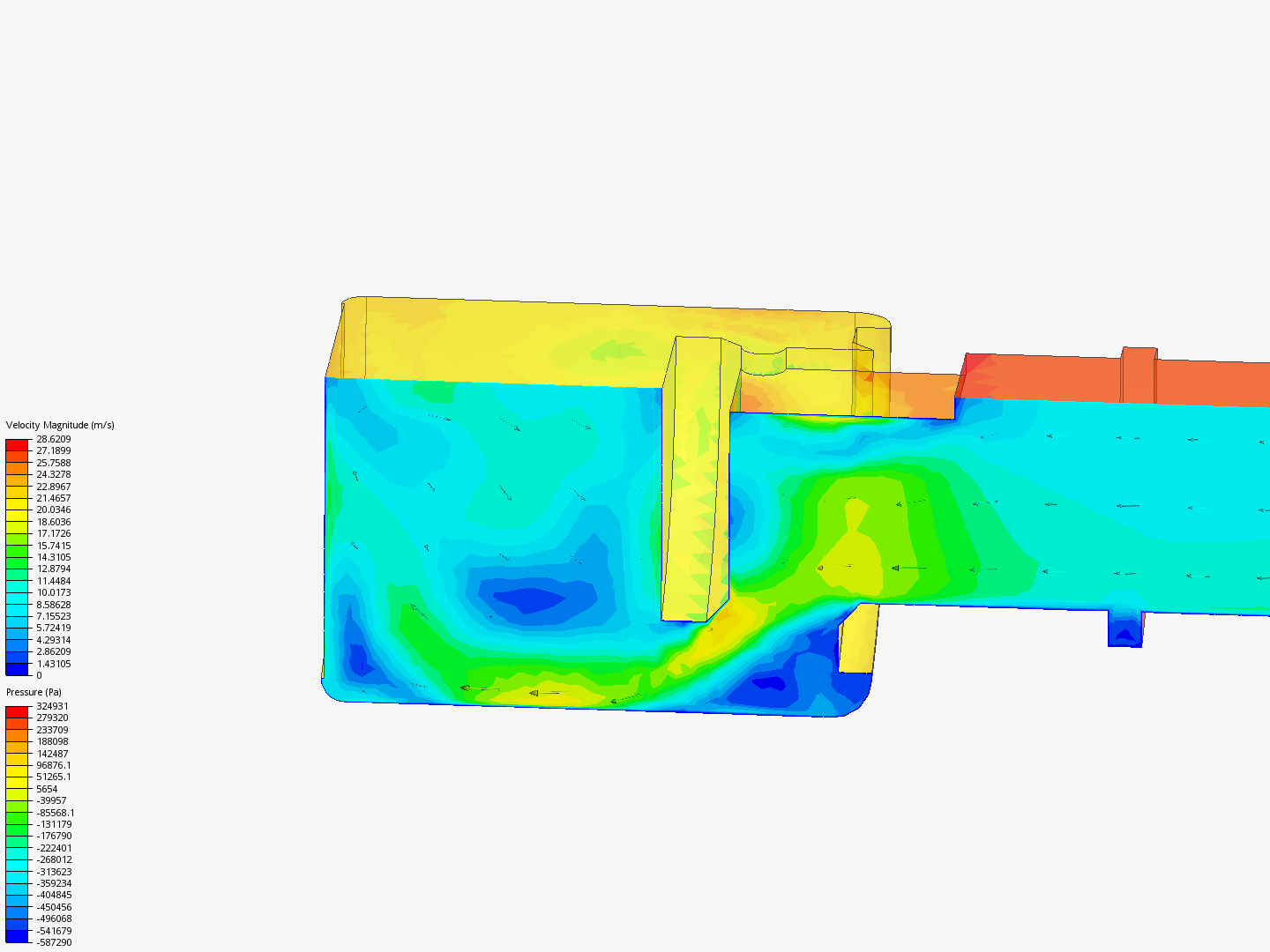 Tutorial: Fluid Flow Through a Valve image