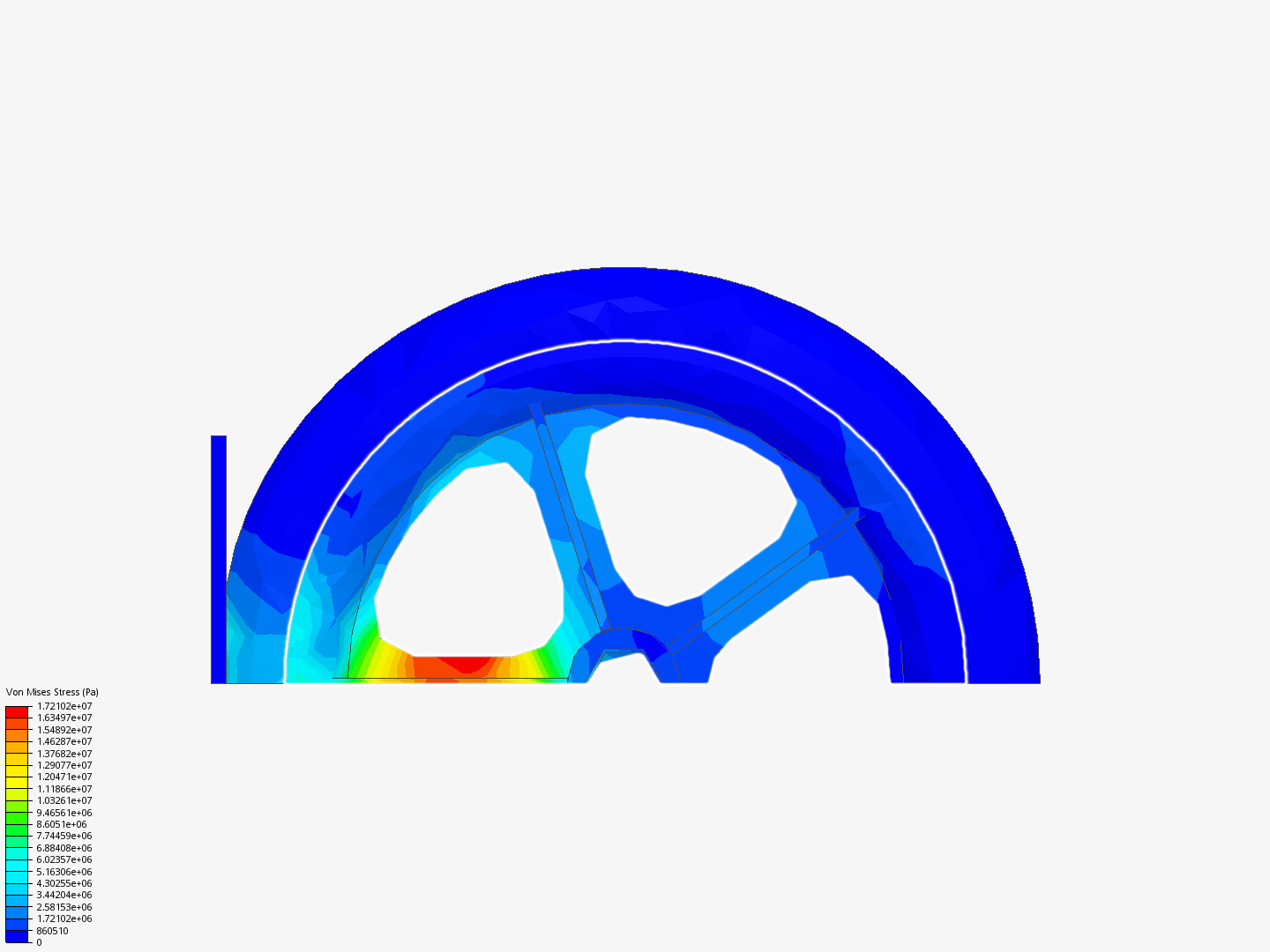 Tutorial: Nonlinear Analysis of a Wheel image