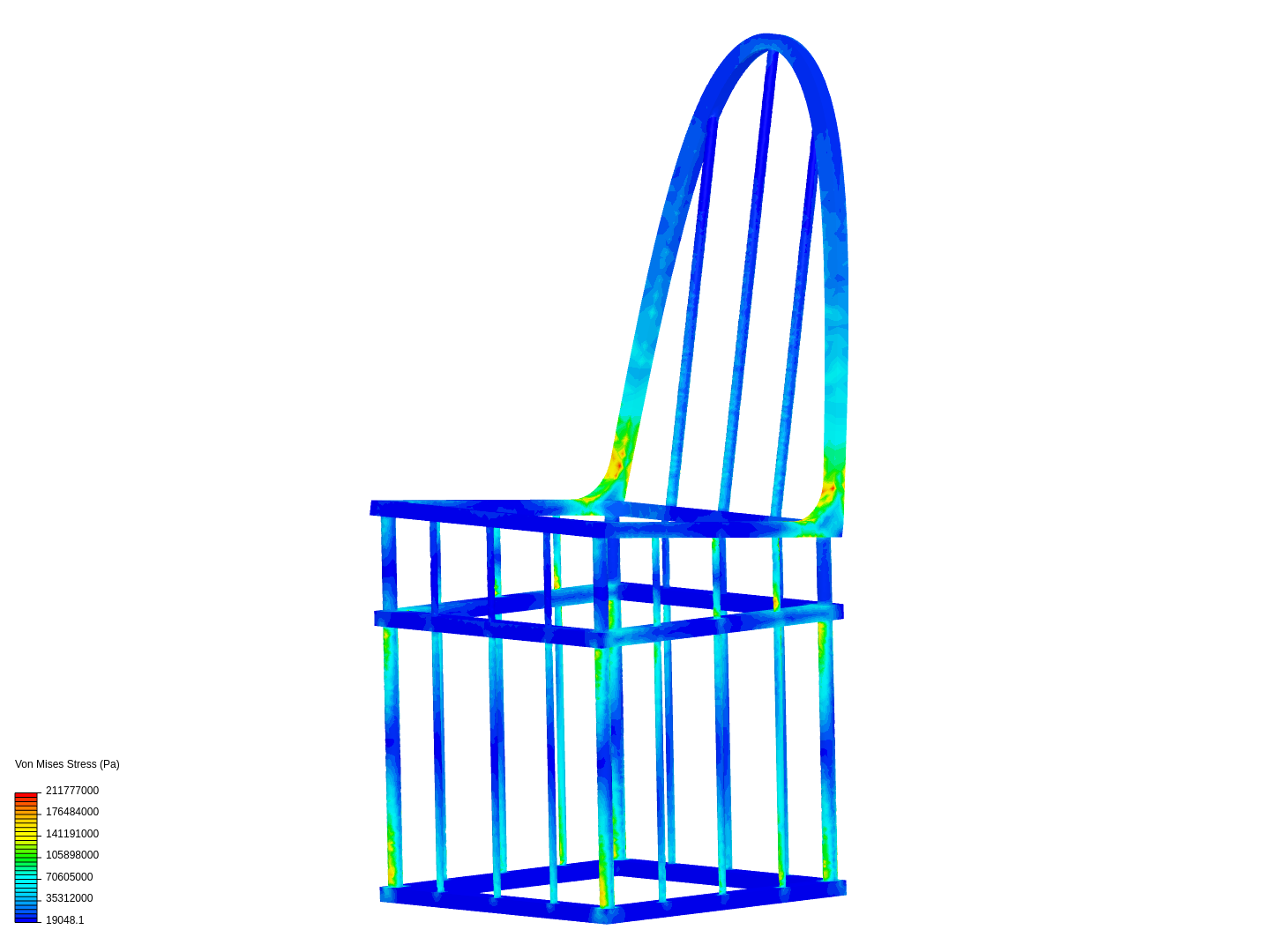 Pilot Seat Frame v3 Test 7 (Type 7075) image