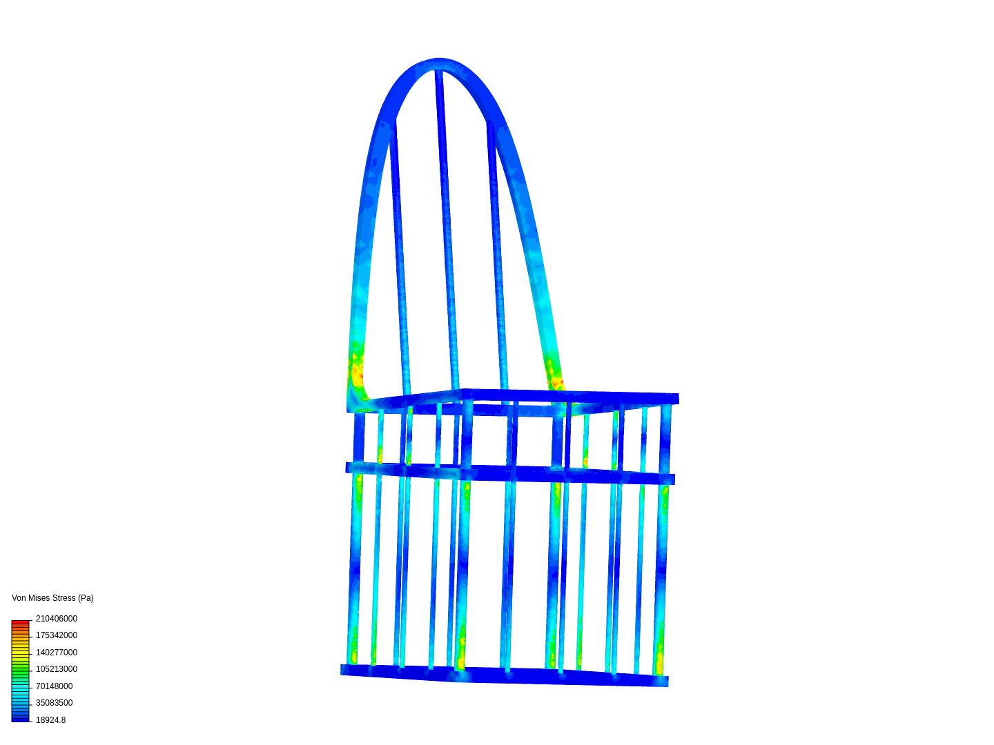 Pilot Seat Frame v3 Test 8 (Type 6061) image