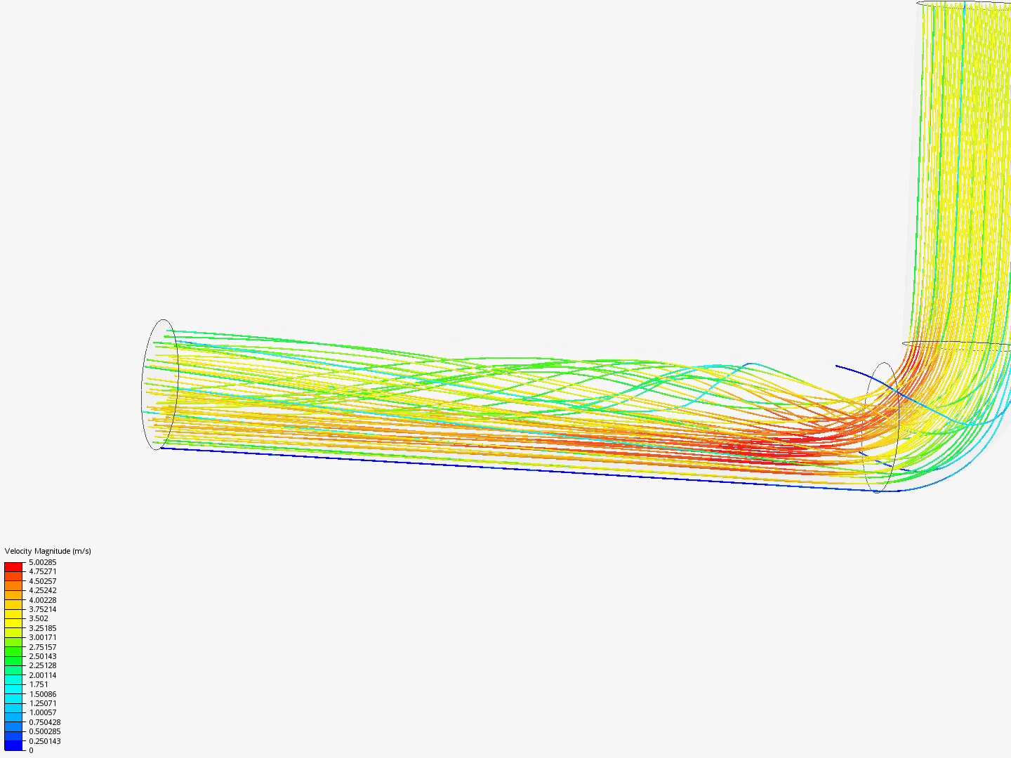 Elbow pipe simulation image