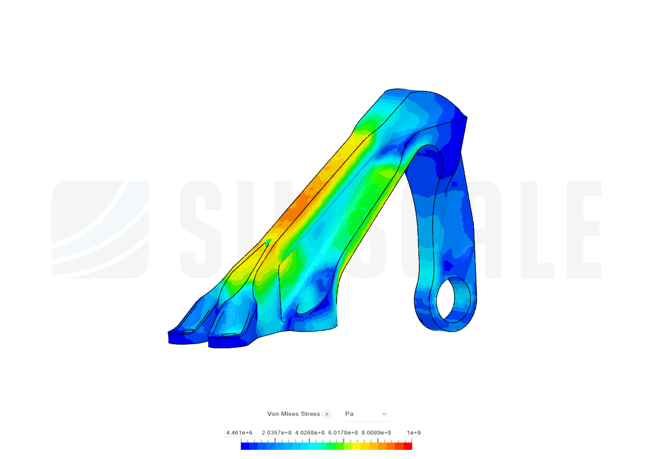 FEM-Linear, Nonlinear Analysis of an aircraft engine bearing bracket image