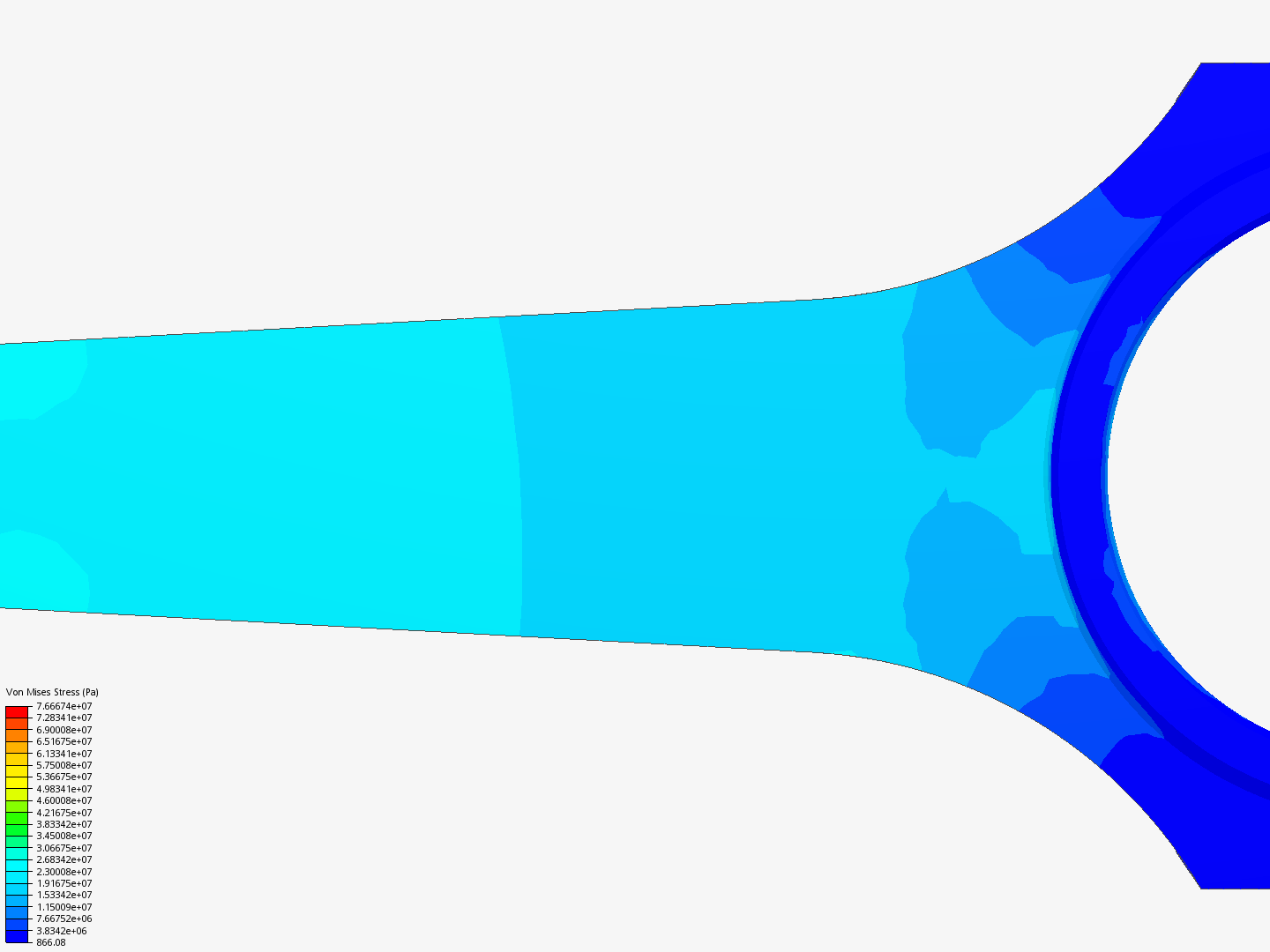 Connecting rod stress analysis image