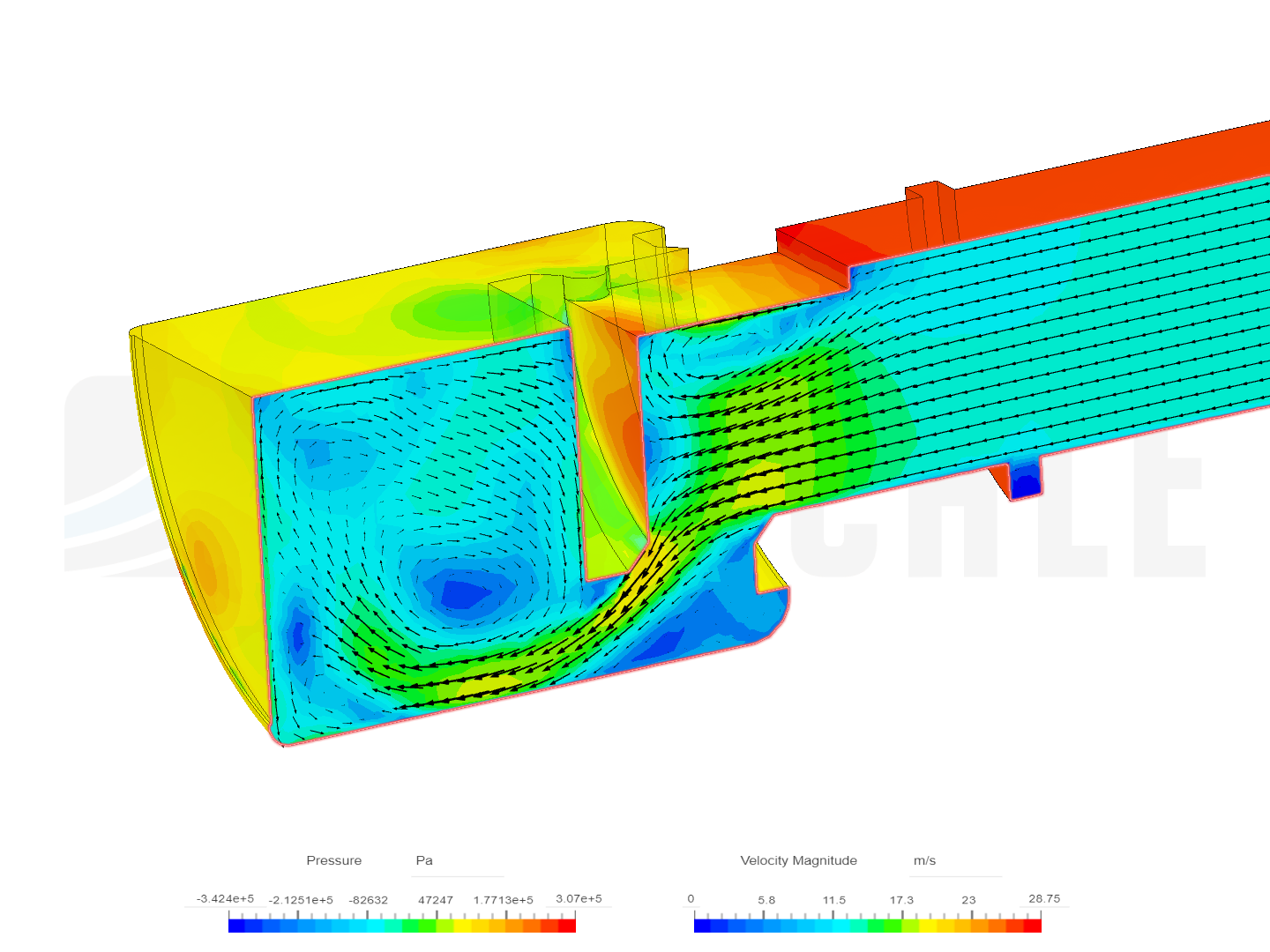 Tutorial: Fluid Flow Through a Valve image