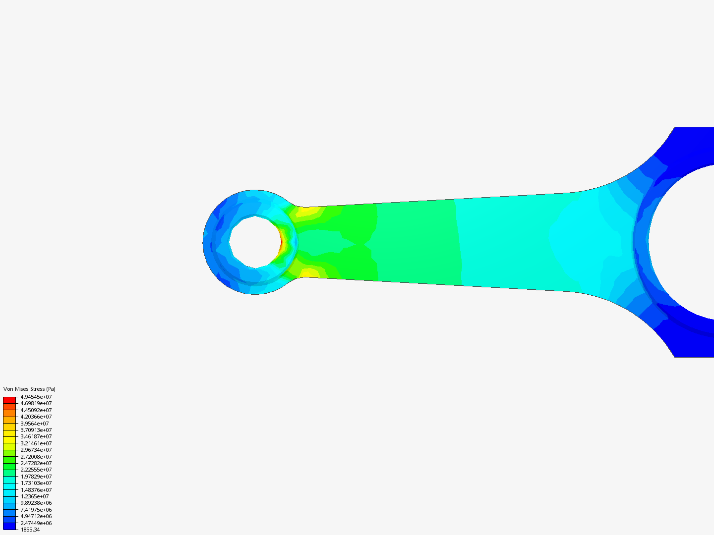 Connecting rod stress analysis image