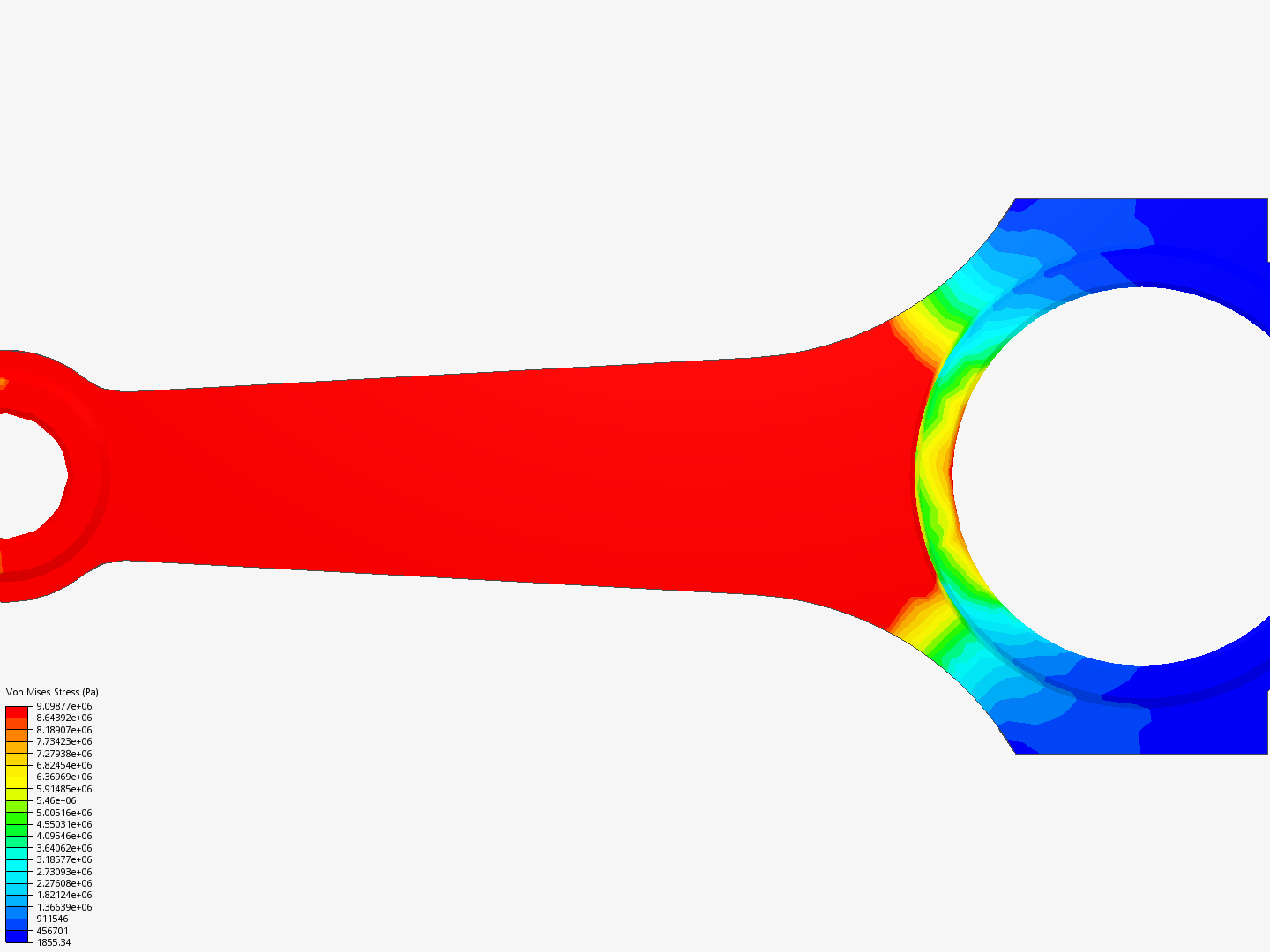 Connecting rod stress analysis image