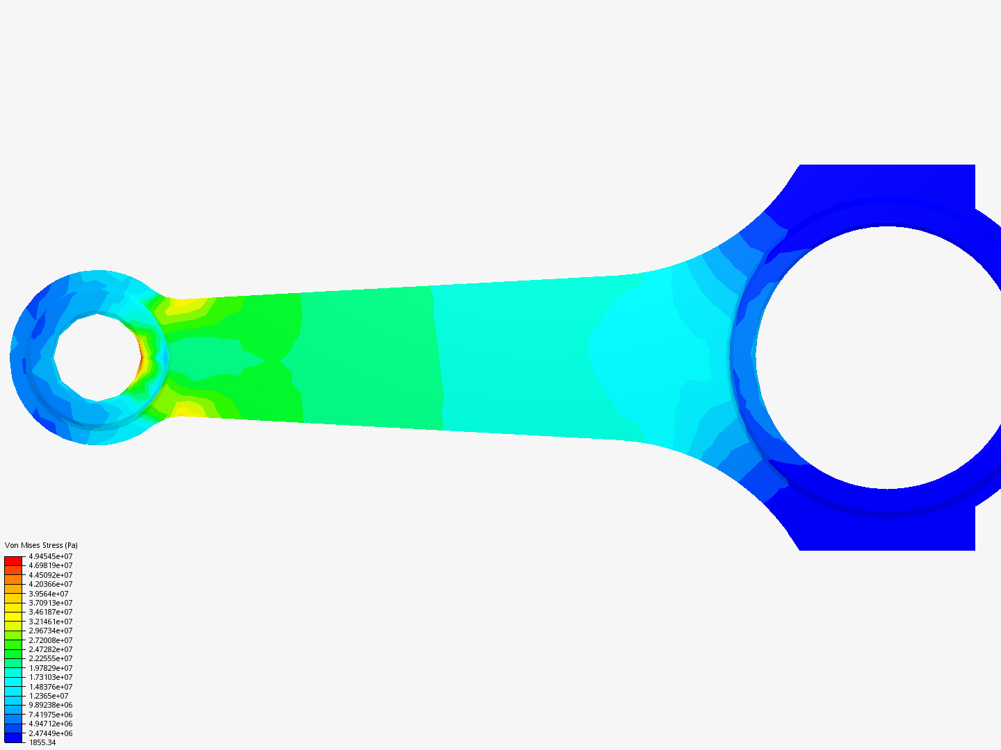 Connecting rod stress analysis image