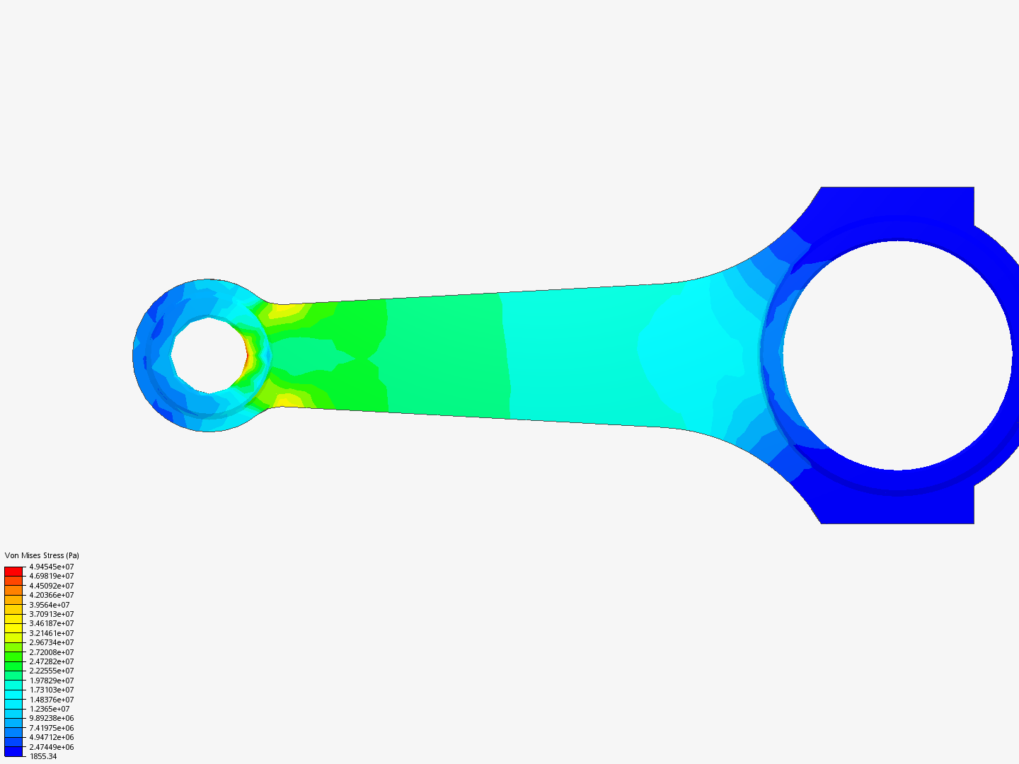 Connecting rod stress analysis image