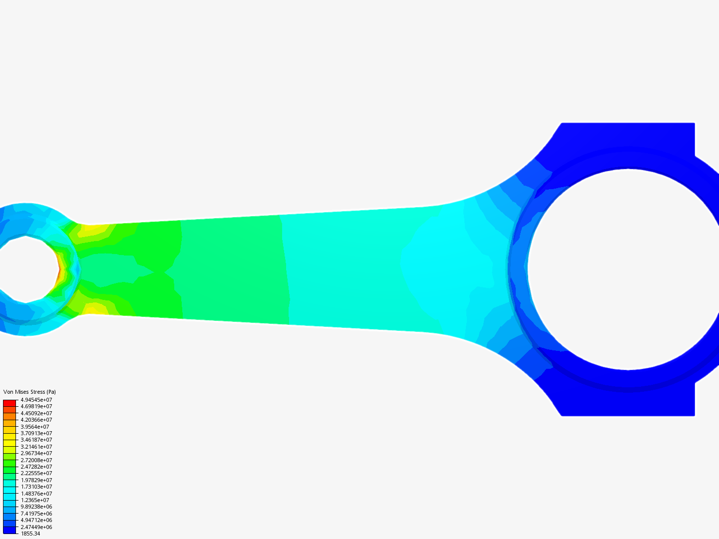 Connecting rod stress analysis image