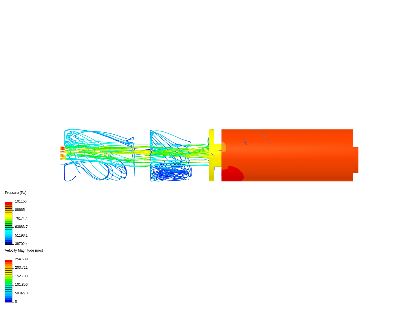 Long omplex tube compressible air flow image