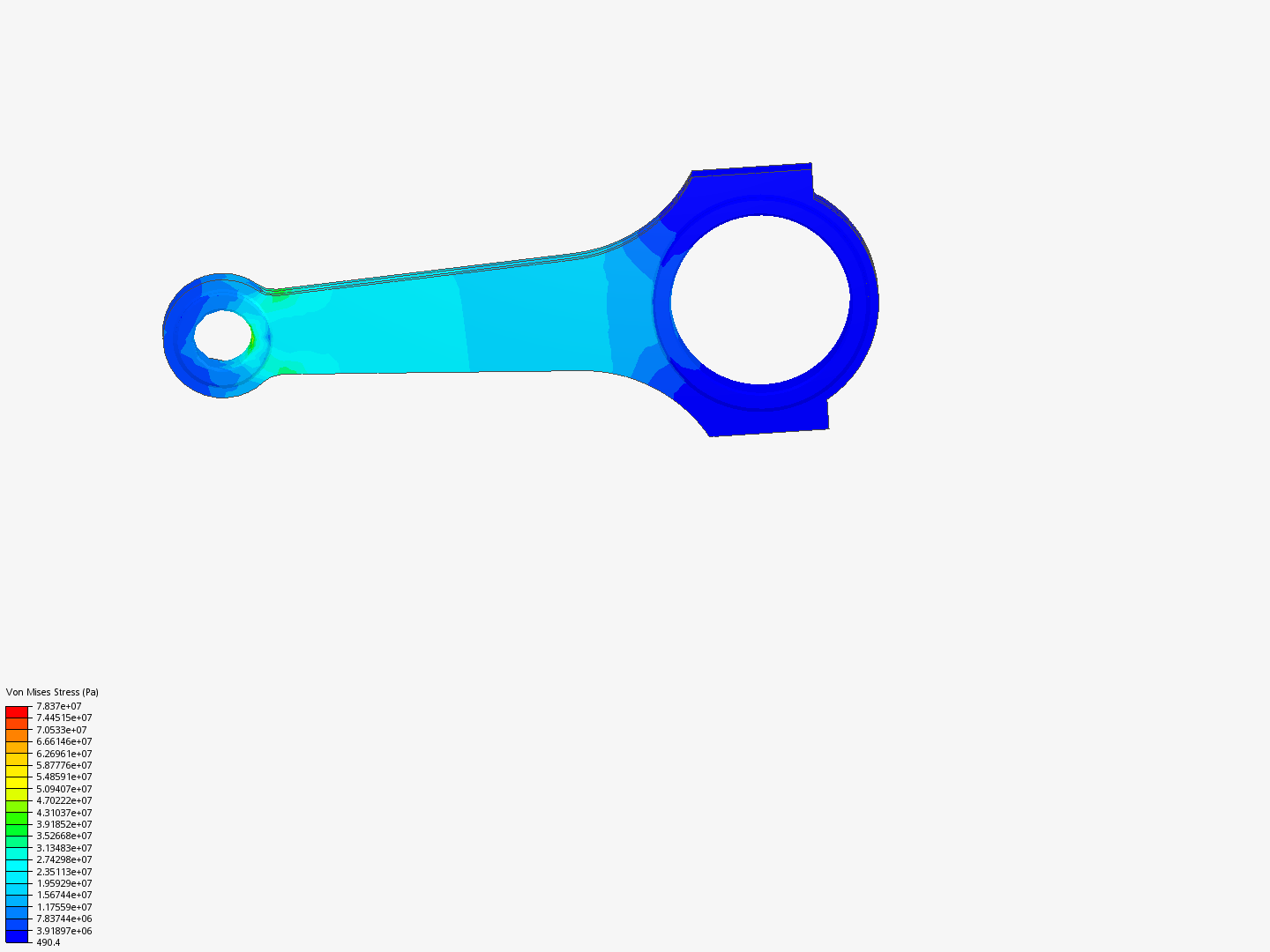 Connecting rod stress analysis image