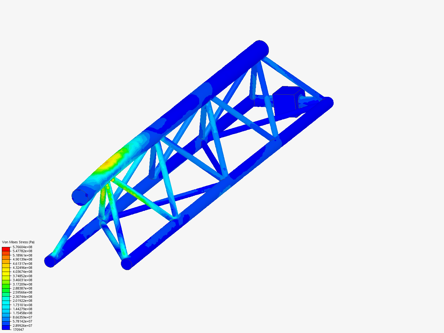 Tutorial - Linear static analysis of a crane image