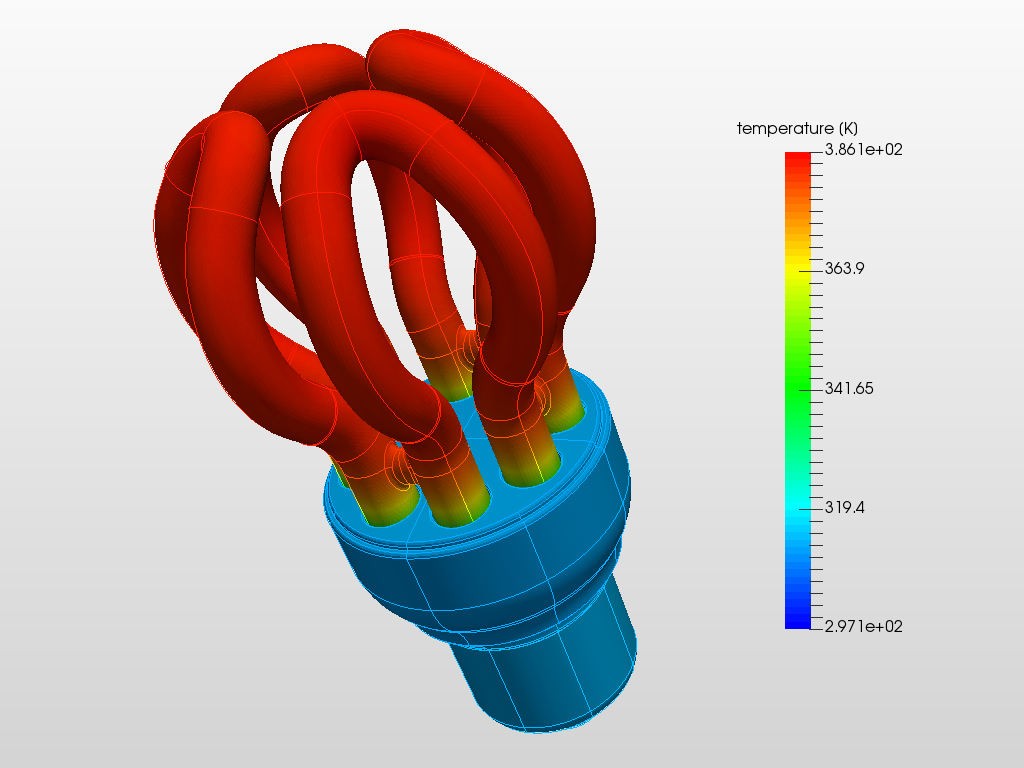 CFL Bulb Steady State Thermal Analysis image