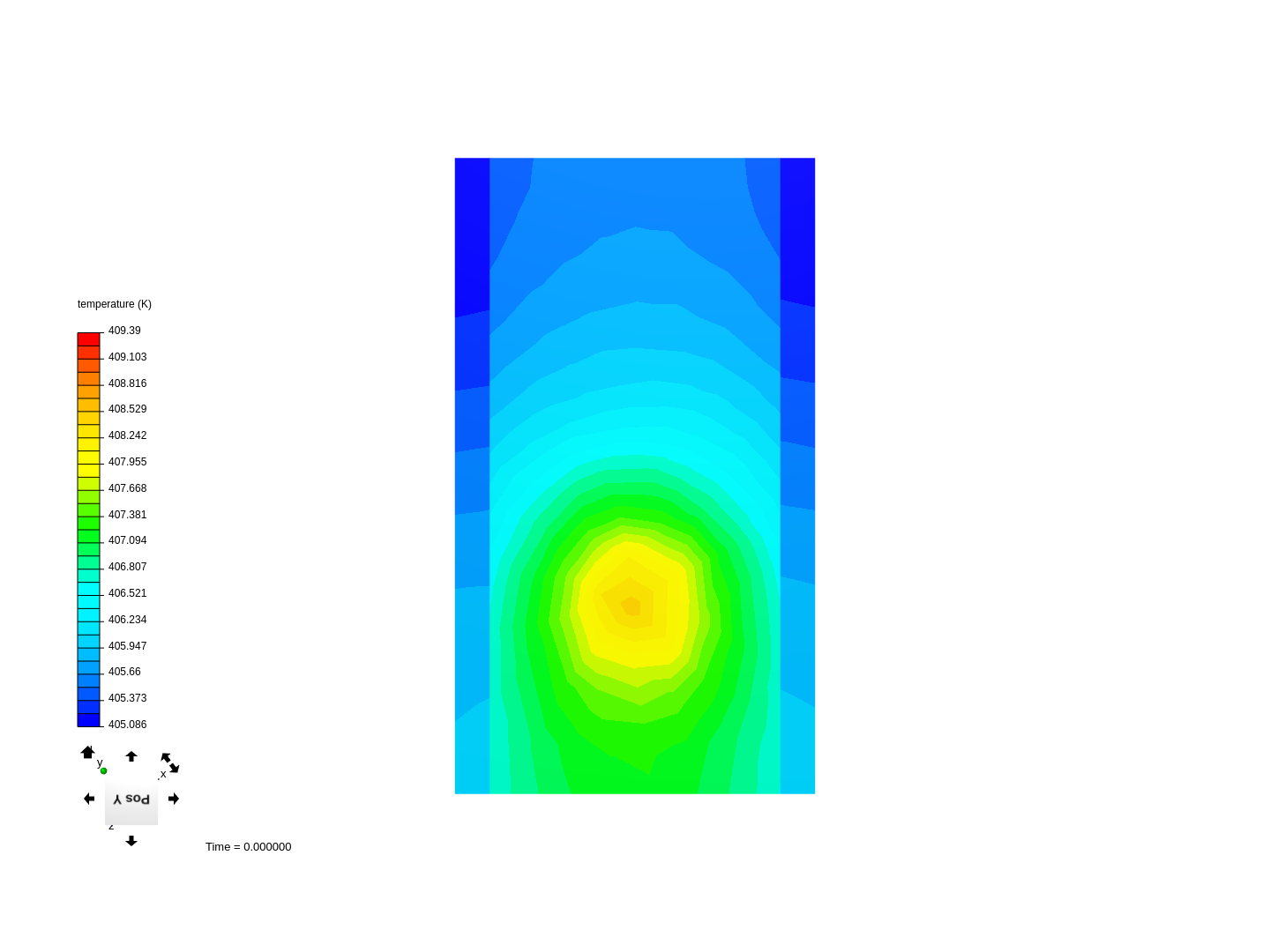 test dissipateur final V1 sans ailettes convection reelle une face only Conv 12, temp 50, cond 1e5 image