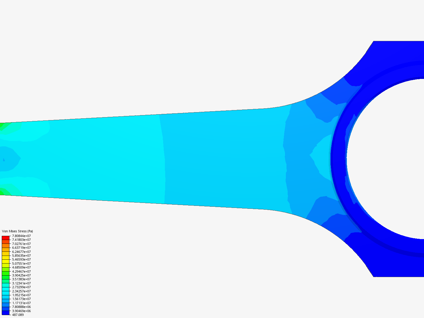 Connecting rod stress analysis image