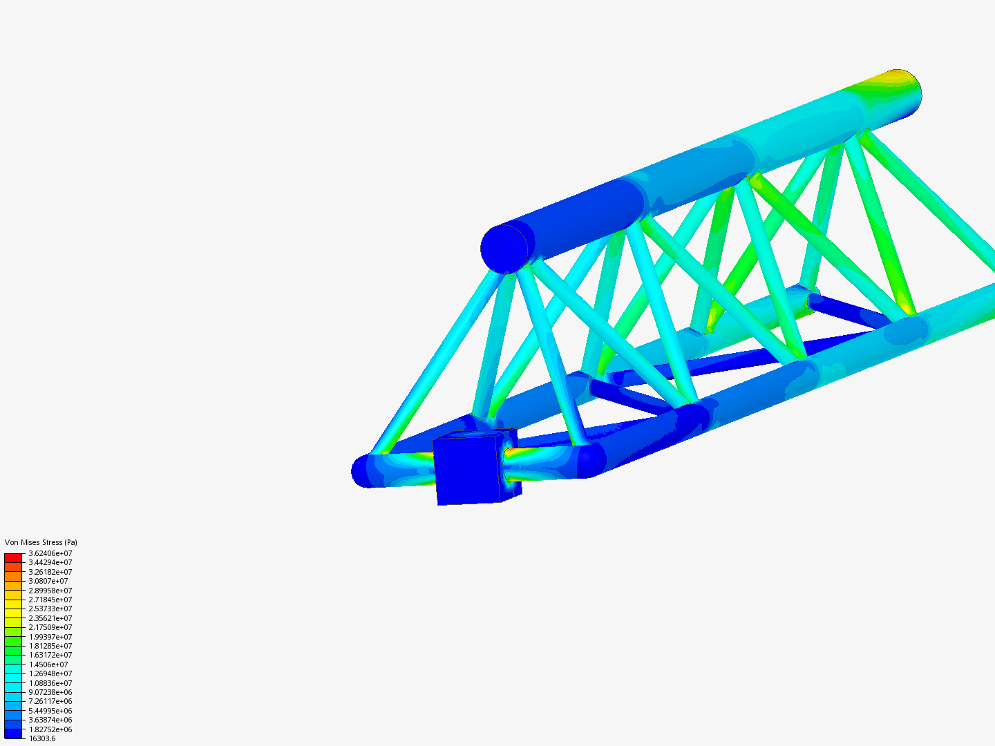 Tutorial - Linear static analysis of a crane image