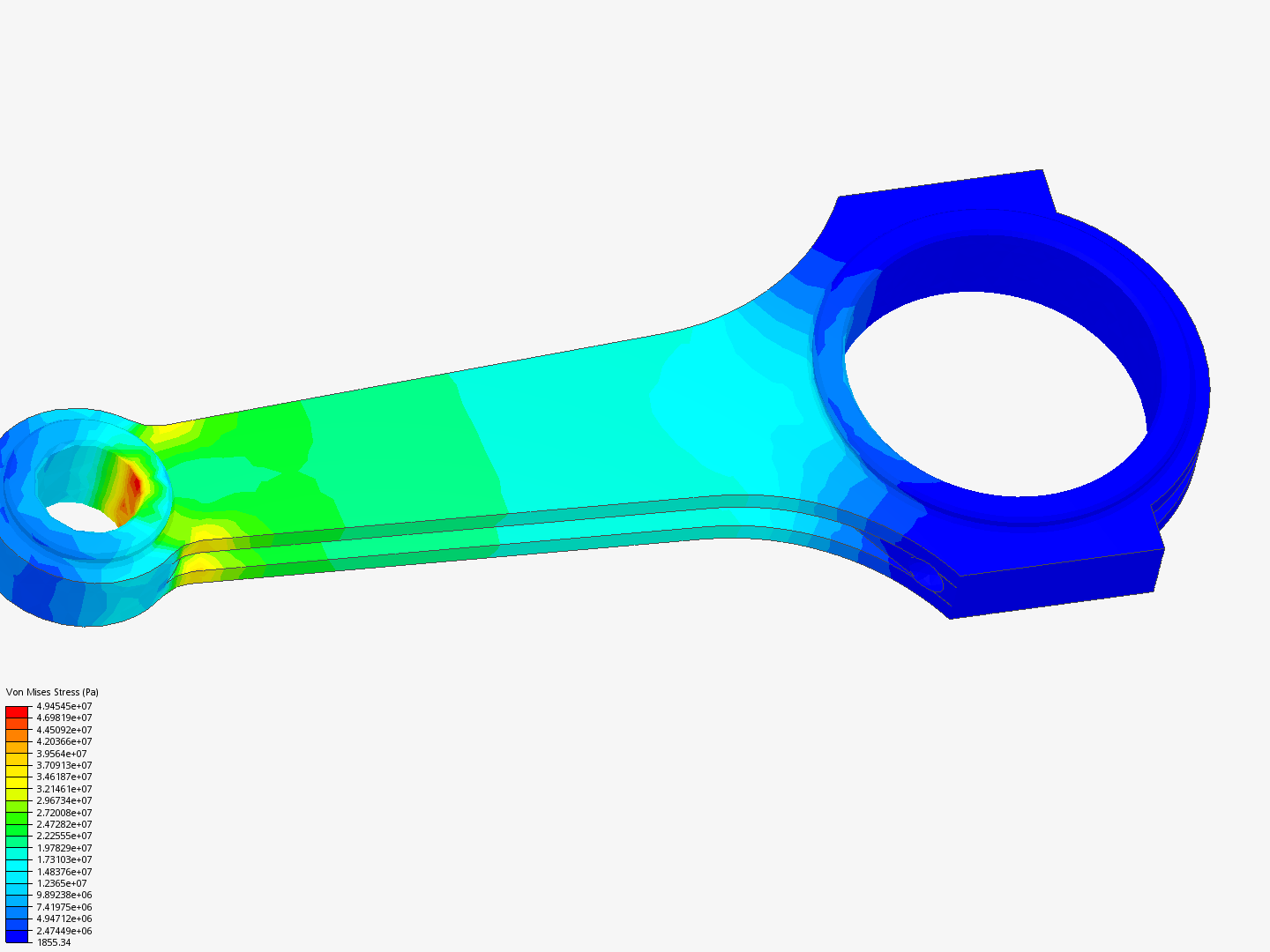 Connecting rod stress analysis image