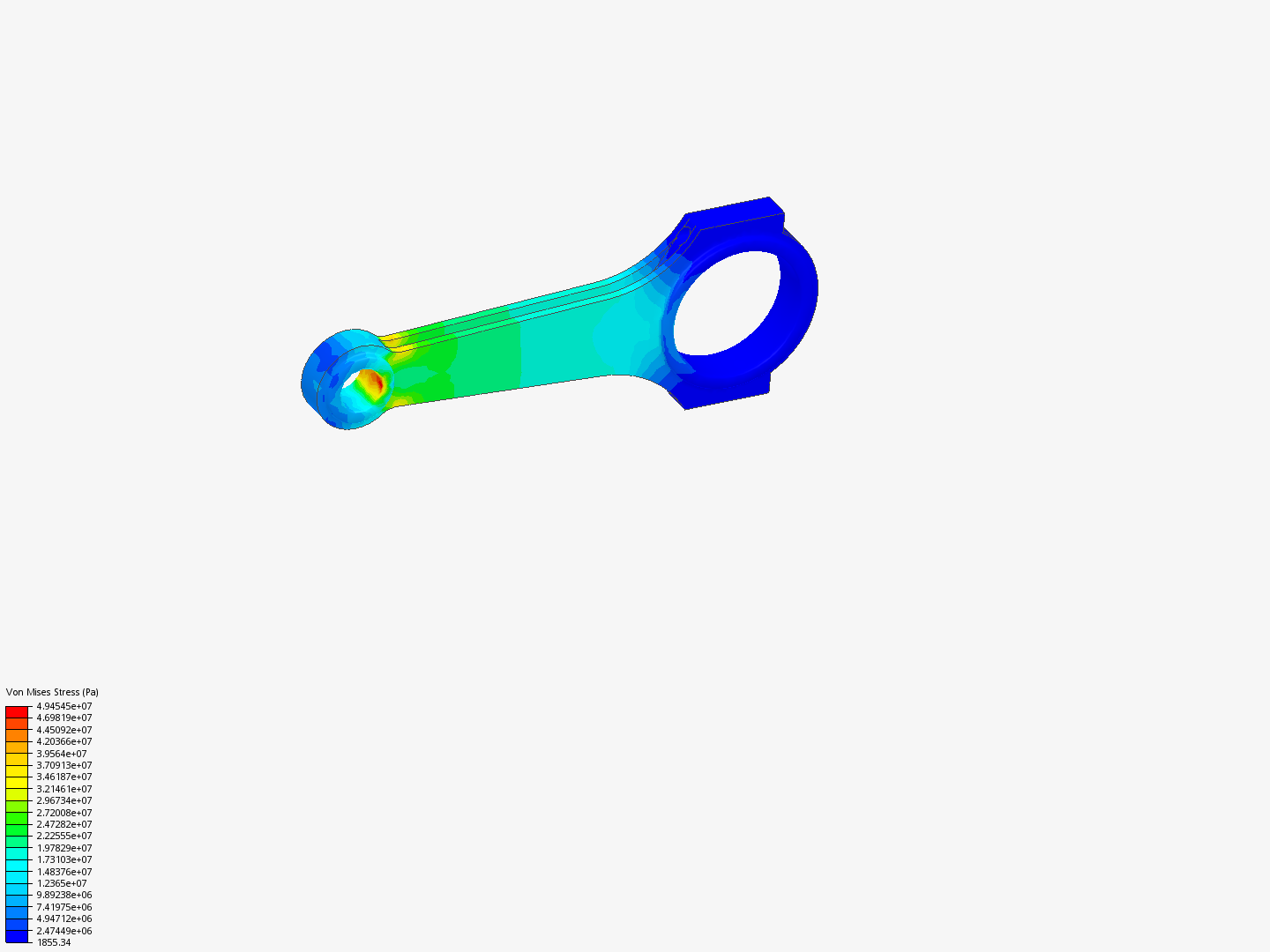 Connecting rod stress analysis image