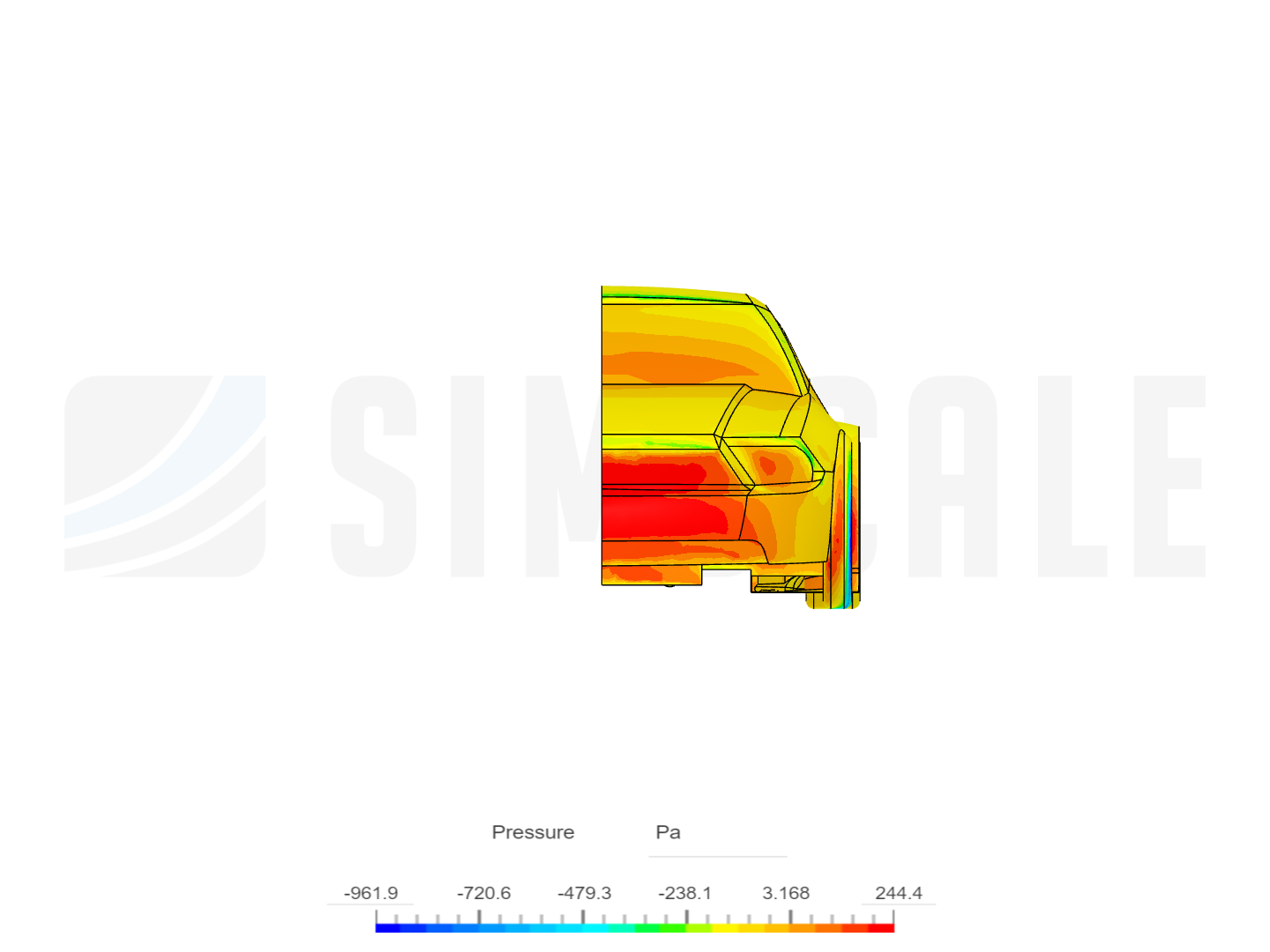 Incompressible CFD simulation over a vehicle image