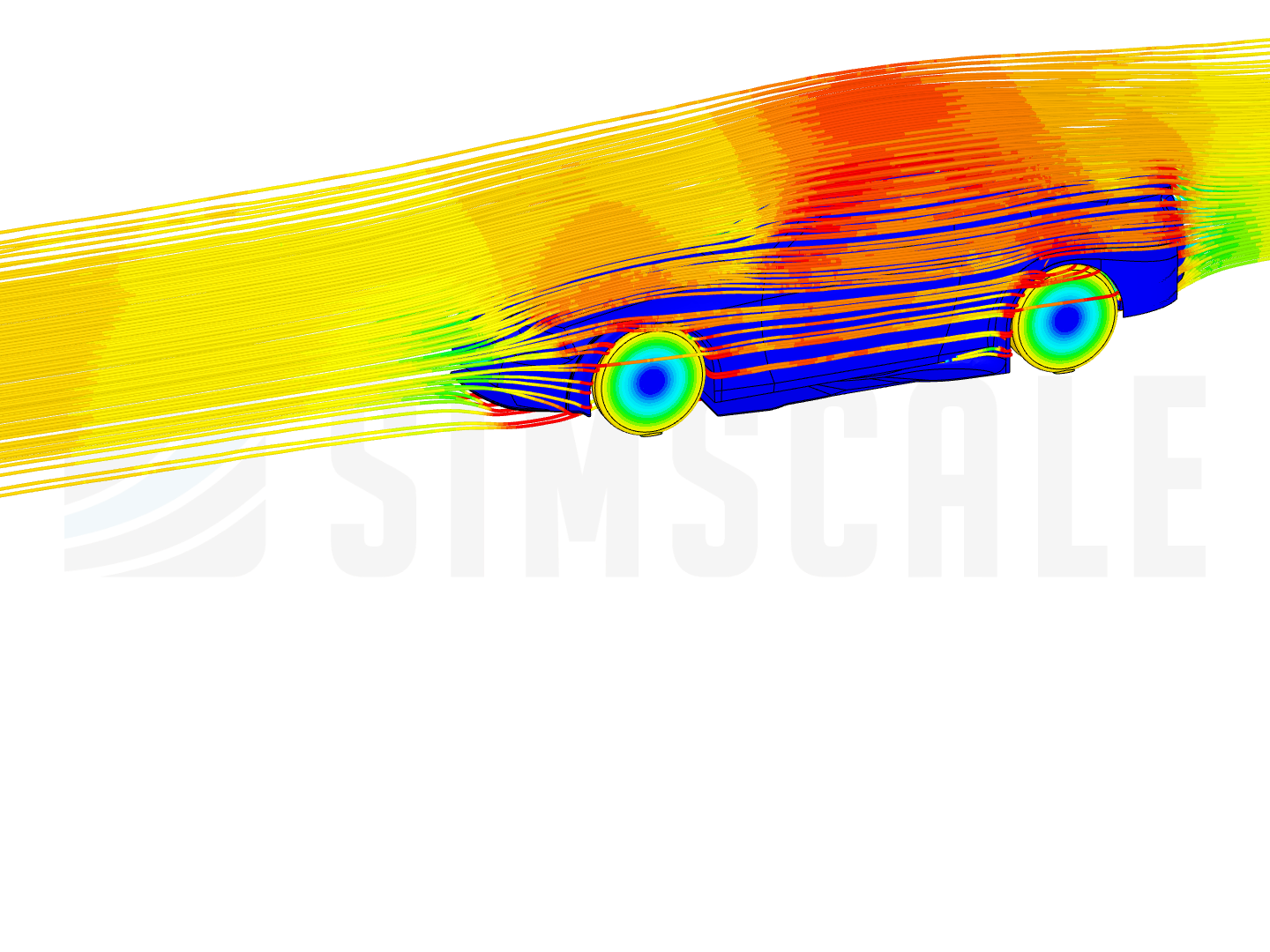 Incompressible CFD simulation over a vehicle image