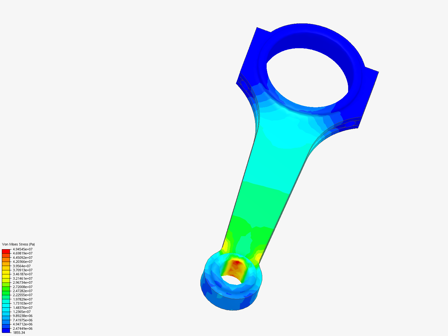 Connecting rod stress analysis image