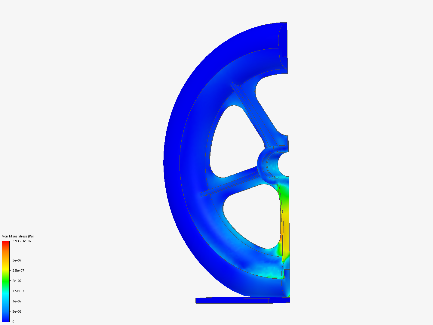 Tutorial: Nonlinear Analysis of a Wheel image