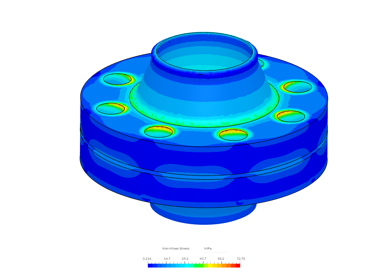 Bolted Flange with Sweep Mesh - Copy image