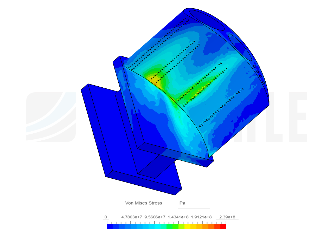 engine Gas turbine blade - Heat Thermal & stress image