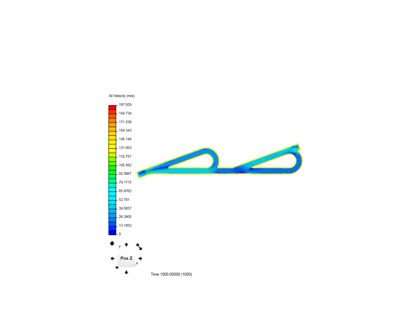 Tesla Valve CFD (Reverse direction) (2 segments) image