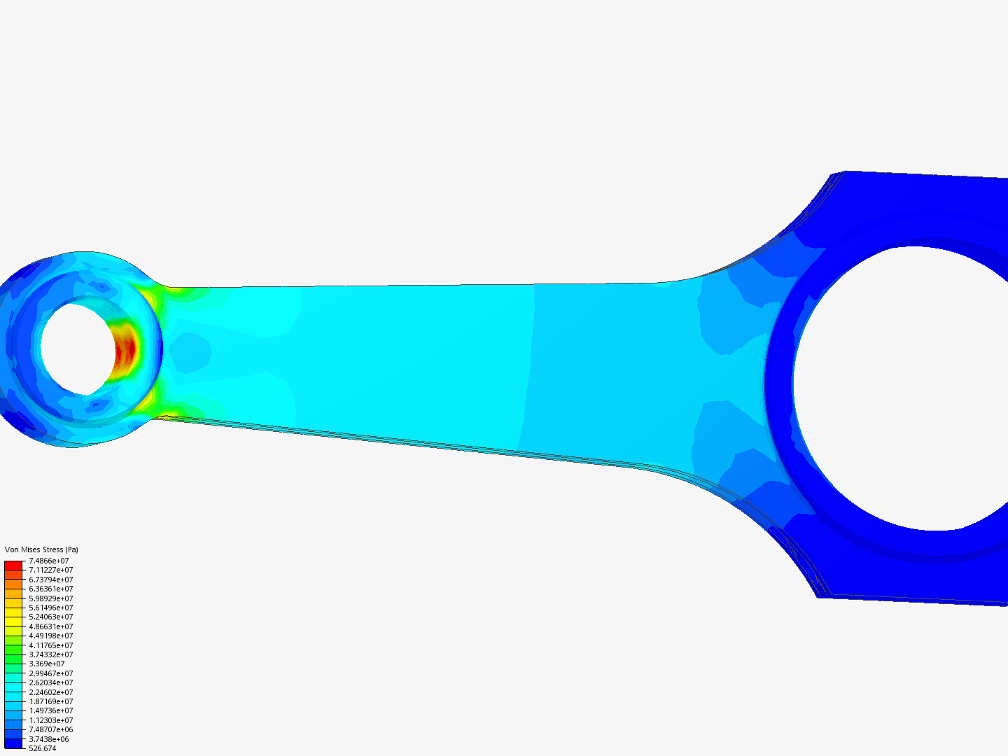 Connecting rod stress analysis image