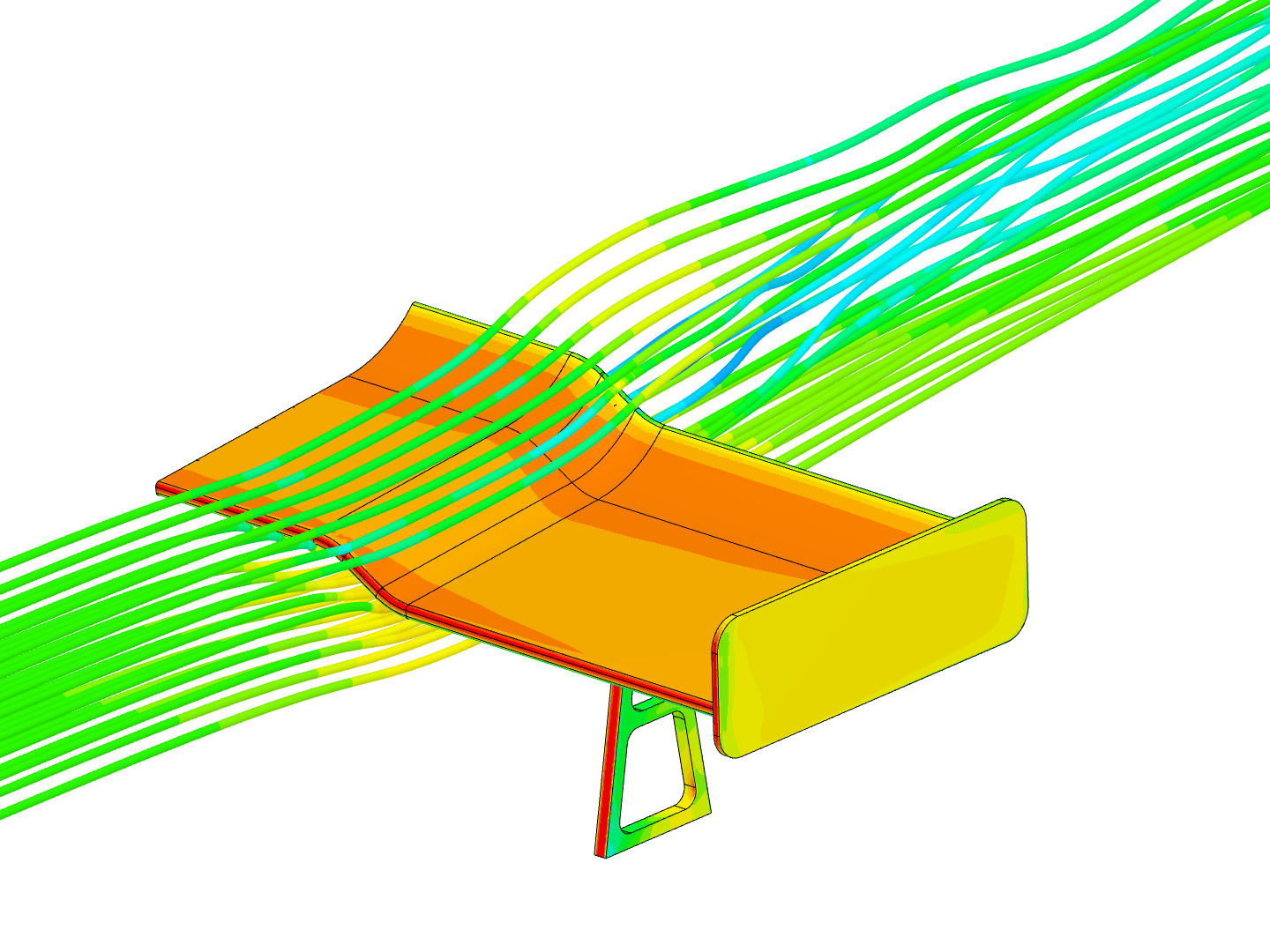 CFD analysis of aircraft spoiler image