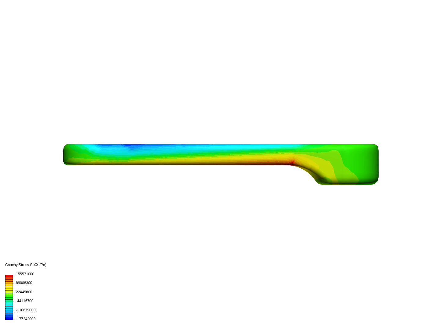 Crank-arm CAD FEA image