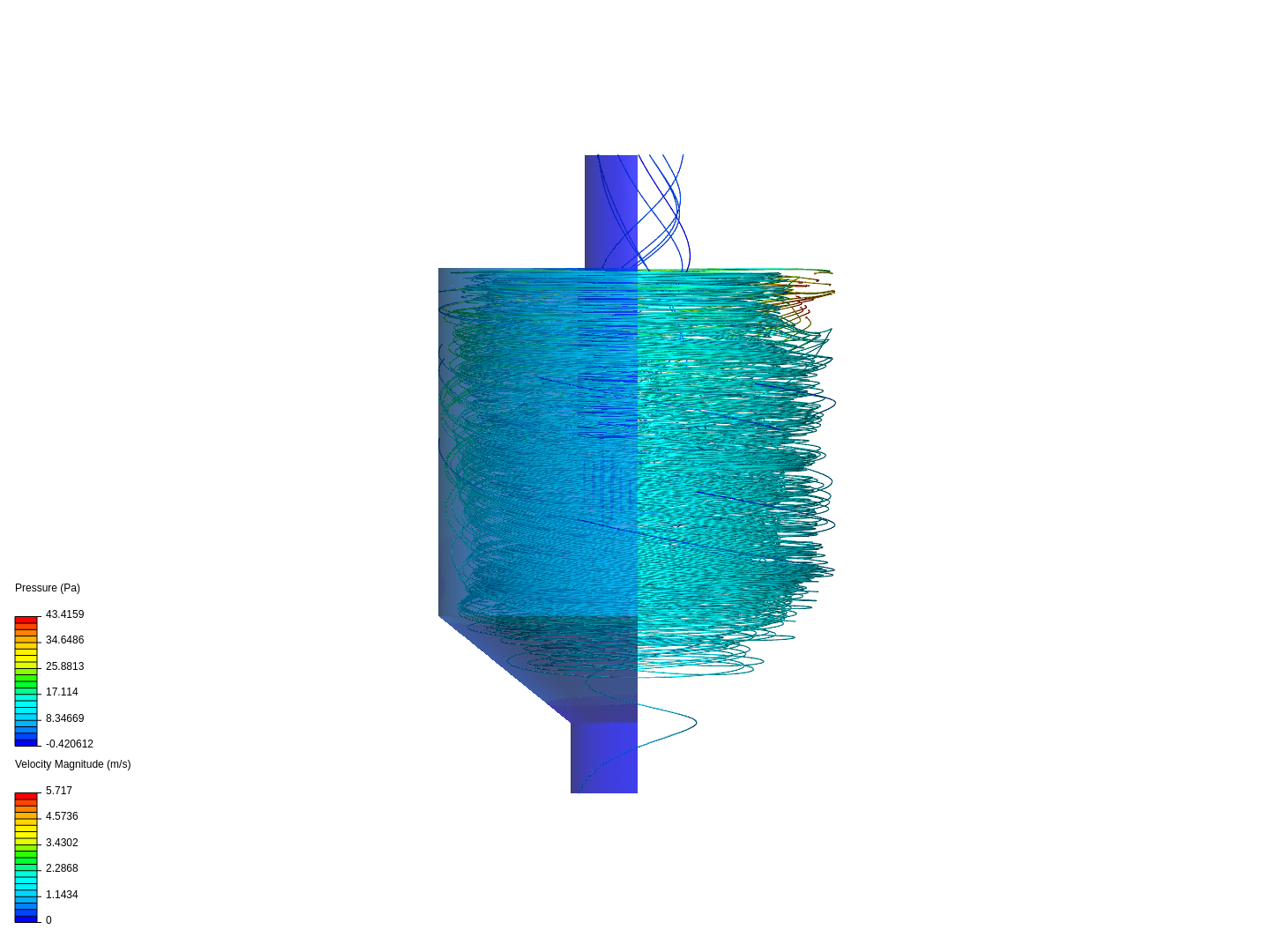 Tutorial - Flow through a cyclone seperator image